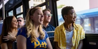 students on bus