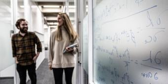 Students walking in hallway